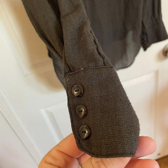 Womens Green Free people size small s button up - Picture 5 of 10